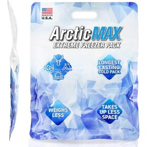 ArcticMAX - Longest-Lasting Slim Cooler Ice Pack (Large 14" x 18") Ultra-Flexible, Reusable, Gel Freezer Pack - Cooler Accessories for Beach, Camping Gear, Large Lunch Box, Picnic, and Fishing
