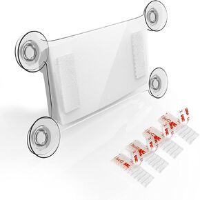 ChengFu EZ Pass Holder - IZoom/IPass Holder/Toll Pass/TransponderHolder Compatible with Most US States Toll Pass Windshield Mount Suction Cup Holder(4 Mounting Strips Included)