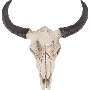 IMIKEYA Halloween Cow Skull Decor: Realistic Statue Skeleton Animal Head Bull Head Skull Wall Hanging Art Home Wall Decor