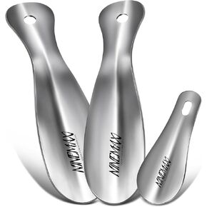 ناينماكس لبوق حذاء صغير معدني، 2 قرن حذاء للسفر مقاس 7.5 بوصة مع 1 قرن حذاء صغير للأطفال، مساعد حذاء فولاذي للرجال والنساء وكبار السن (عبوة من 3 قطع) in Kuwait