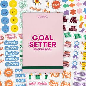ban.do Sticker Book of Goal Setting Stickers, 35 Sticker Sheets with Colorful Fun Stickers, Positive Stickers for Journals and Planners, Issue 1