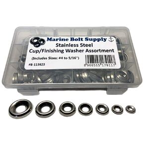 Type Stainless Steel Finishing/Cup Washer Assortment Kit - Marine Bolt Supply 8-113623 in Kuwait