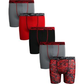 Reebok Boys' Underwear - Performance Boxer Briefs (5 Pack)