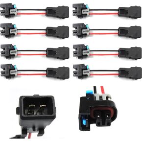 HiSport Injector PnP Adaptors Plugs Compatible with LQ4 LQ9 4.8 5.3 6.0 Injectors into LS1 LT1 EV1 wiring Harness Connectors 8Pcs