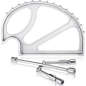 Lasnten Easy Lift Jack جاك مقطورة قارب عالي التحمل مع مجموعة مفاتيح ربط قابلة للطي 14 بوصة 4 اتجاهات 14.76 × 9.84 × 1.97 بوصة جاك إطار مقطورة للمركبات والدراجات النارية والشاحنات وسيارات الدفع الرباعي رافعة الرفع in Saudi Arabia