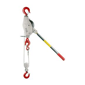 Lug-All 3000-30 Industrial-Grade Cable Come Along Ratchet Winch Hoist Featuring Double or Single Line Lift Capabilities With 1 1/2 Ton Capacity
