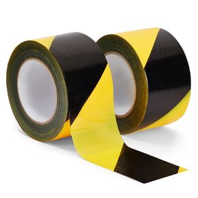 Stockroom Plus 2 Pack Caution Tape Roll, Red and White Stripes, High Visibility Barricade Tape, 2.8 in Wide (660 Ft Rolls)