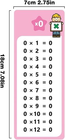 Lachilly 0-12 Multiplication Table Cards with 2 Dry Erase Pens, Educational Times Table Flashcards for Kids, Self Check Classroom Home Learning Aids, Elementary School Teacher Teaching Aids, 15 Cards in Saudi Arabia