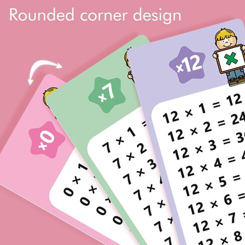 Lachilly 0-12 Multiplication Table Cards with 2 Dry Erase Pens, Educational Times Table Flashcards for Kids, Self Check Classroom Home Learning Aids, Elementary School Teacher Teaching Aids, 15 Cards in Saudi Arabia
