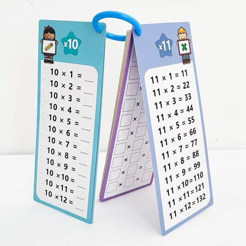 Lachilly 0-12 Multiplication Table Cards with 2 Dry Erase Pens, Educational Times Table Flashcards for Kids, Self Check Classroom Home Learning Aids, Elementary School Teacher Teaching Aids, 15 Cards in Saudi Arabia