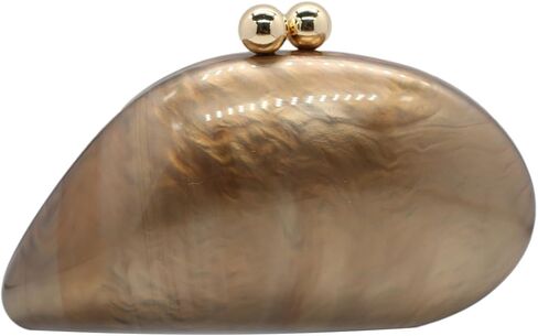 UMREN Seashell Chain Shoulder Bag for Women Acrylic Evening Clutch Bag Glitter Marble Purse Handbag for Wedding Party Prom in Kuwait