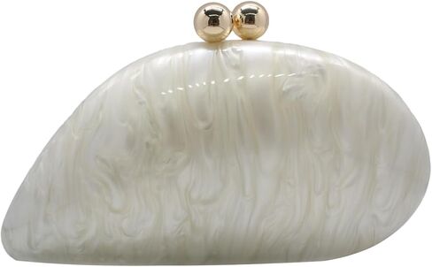 UMREN Seashell Chain Shoulder Bag for Women Acrylic Evening Clutch Bag Glitter Marble Purse Handbag for Wedding Party Prom in Kuwait