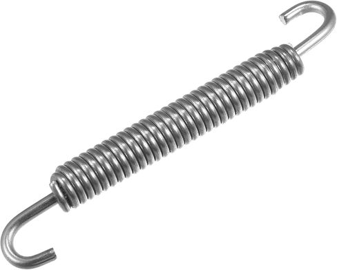 X AUTOHAUX 4 قطعة الدراجات النارية العالمي العادم الأنابيب الربيع 80 مللي متر 3.15 "الفولاذ المقاوم للصدأ العادم الأنابيب خطاف بنابض تعديل ملحق فضي لهجة in Kuwait
