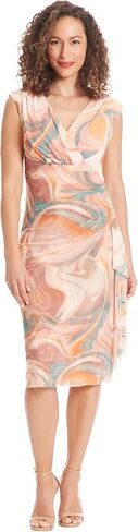 London Times Versatile V-Neck Empire Waist Knee-Length Wedding Guest Dresses for Women in Saudi Arabia