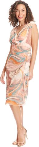 London Times Versatile V-Neck Empire Waist Knee-Length Wedding Guest Dresses for Women in Saudi Arabia