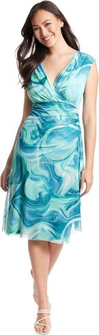 London Times Versatile V-Neck Empire Waist Knee-Length Wedding Guest Dresses for Women in Saudi Arabia