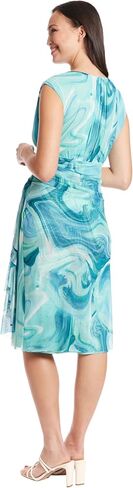 London Times Versatile V-Neck Empire Waist Knee-Length Wedding Guest Dresses for Women in Saudi Arabia