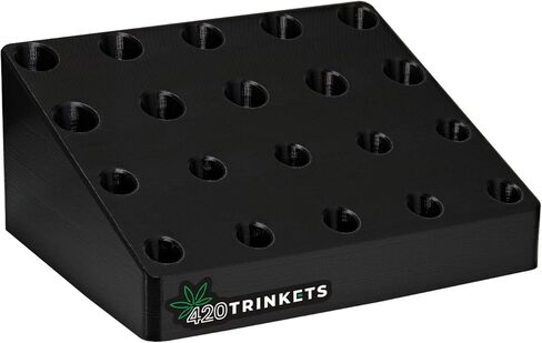Slide Stand - Store 20 Bowls - 14mm 18mm 10mm (Black, Half 14mm Half 18mm) in Saudi Arabia