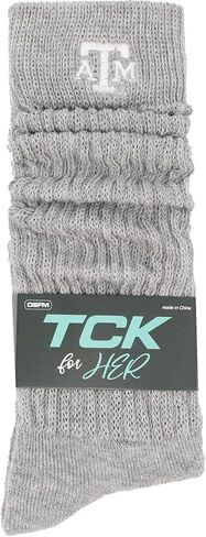 TCK NCAA College Slouch Socks Womens, Cozy, Lounge Scrunch Sock for Women in Saudi Arabia