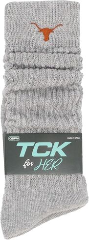 TCK NCAA College Slouch Socks Womens, Cozy, Lounge Scrunch Sock for Women in Saudi Arabia