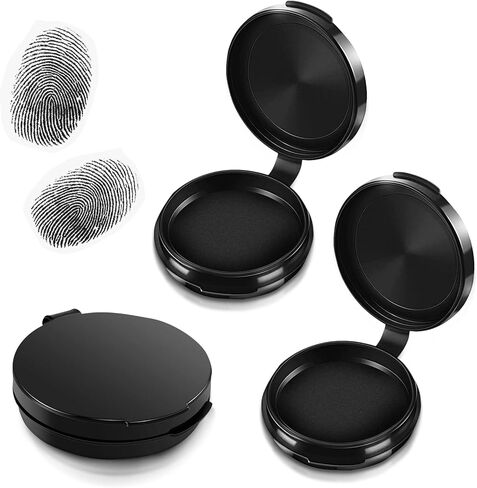 Ink Pad Finger Ink Pad Fingerprint Ink Pads-Black Ink Finger Printing Ink Pad Stamp Ink Pads Ink Pads for Stamping Clear Imprint Quick Drying, No Smudging for Office, School, Contract 3 Pcs (Black) in Saudi Arabia