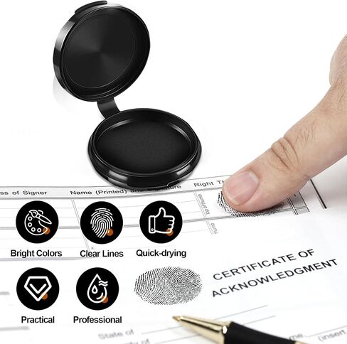 Ink Pad Finger Ink Pad Fingerprint Ink Pads-Black Ink Finger Printing Ink Pad Stamp Ink Pads Ink Pads for Stamping Clear Imprint Quick Drying, No Smudging for Office, School, Contract 3 Pcs (Black) in Saudi Arabia