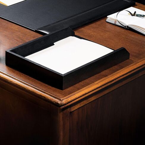 Dacasso Burgundy w/Black Trim Leather Luxury 10-Piece Desk Accessory Set - Blotter Pad/Mat & Desk Organization Essentials - Executive Decor and Surface Protector in Saudi Arabia