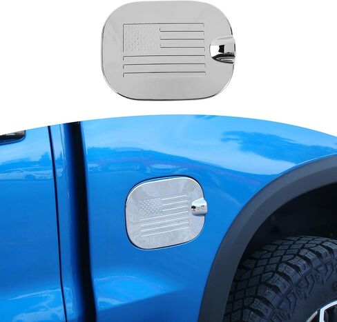 RT-TCZ for Silverado Gas Cap Door Cover Compatible with Chevy Silverado GMC Sierra 2019-2022 Chrome Flag Exterior Accessories in Saudi Arabia
