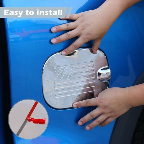 RT-TCZ for Silverado Gas Cap Door Cover Compatible with Chevy Silverado GMC Sierra 2019-2022 Chrome Flag Exterior Accessories in Saudi Arabia