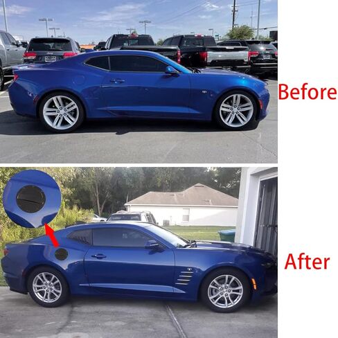 MICROCK Gas Tank Cap Fuel Filler Door Cover for Chevrolet Camaro 2016 2017 2018 2019 2020 2021 2022, Glossy Black in Kuwait