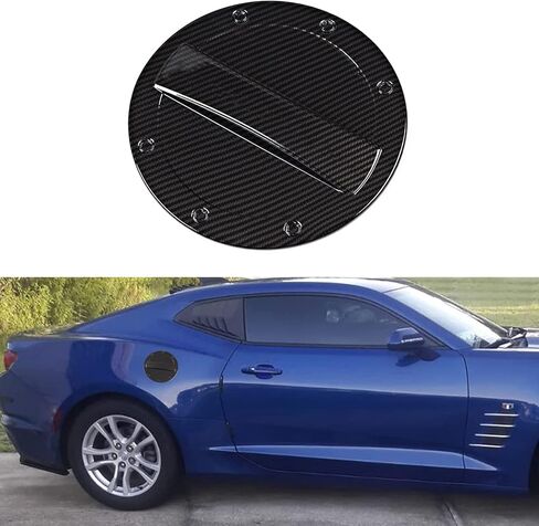 MICROCK Gas Tank Cap Fuel Filler Door Cover for Chevrolet Camaro 2016 2017 2018 2019 2020 2021 2022, Glossy Black in Kuwait