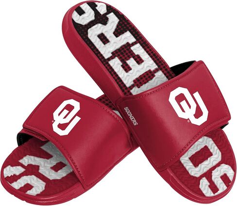 FOCO Oklahoma Sooners NCAA Mens Gradient Wordmark Gel Slide - L in Saudi Arabia