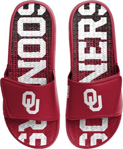FOCO Oklahoma Sooners NCAA Mens Gradient Wordmark Gel Slide - L in Saudi Arabia