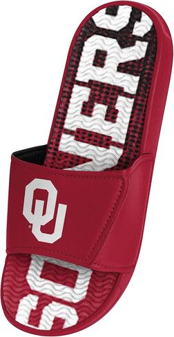 FOCO Oklahoma Sooners NCAA Mens Gradient Wordmark Gel Slide - L in Saudi Arabia