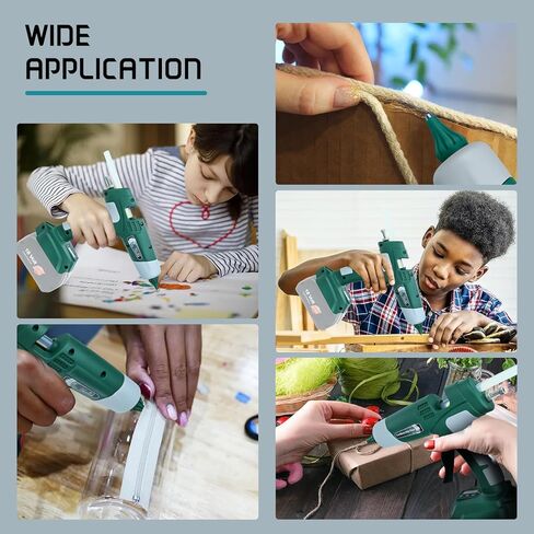 مسدس غراء ساخن لاسلكي لبطارية ليثيوم أيون 18 فولت من بوش، مسدس هواء ساخن 100 وات مع شاشة رقمية LCD، مسدس غراء سريع التسخين لمدة 30 ثانية 10 قطع 11 ملم من أعواد الغراء للفنون/الحرف اليدوية/الإصلاحات (بدون بطارية) in Kuwait