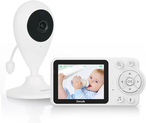 Samrado Baby Monitor with Camera and Audio 2600mAH Battery, 2.8" Screen Baby Video Monitors with Type-C Night Vision Two-Way Talk No WiFi 6 Lullabies in Saudi Arabia