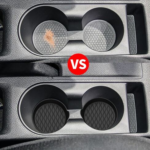 قواعد أكواب حامل أكواب السيارة ZSDY، حاملات سيارات عالمية مضادة للانزلاق ومضادة للانسكاب، ملحقات داخلية للسيارة، عبوتان باللون الأسود in Kuwait