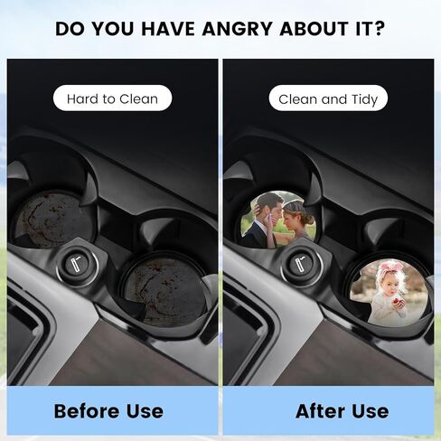 120PCS Sublimation Blanks Car Coasters, Absorbent Auto Coasters for Cup Holders, Neoprene Car Coasters Absorb Spills to Keep Cupholders Clean in Kuwait