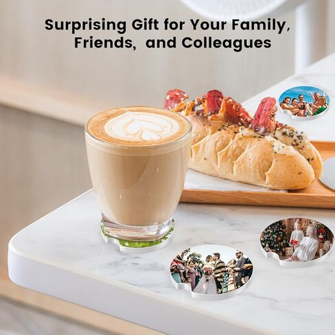 120PCS Sublimation Blanks Car Coasters, Absorbent Auto Coasters for Cup Holders, Neoprene Car Coasters Absorb Spills to Keep Cupholders Clean in Kuwait