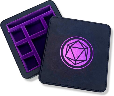 Luck Lab Compact Magnetic Dice Case with Dice Tray and Phone Stand - Dice and Miniature Staging and Storage for RPG,D&D Tabletop Gaming (Purple) in Saudi Arabia