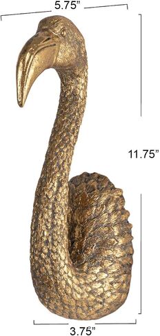 Creative Co-Op Decorative Resin Bird Head Wall Decor, Gold in Saudi Arabia