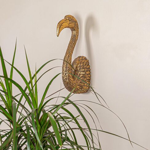 Creative Co-Op Decorative Resin Bird Head Wall Decor, Gold in Saudi Arabia