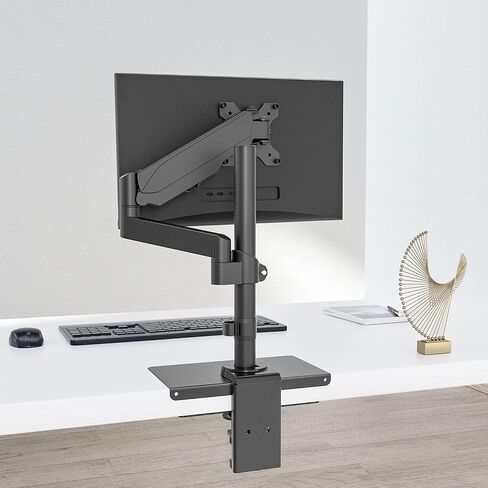 WALI Monitor Mount Reinforcement Plate for Thin, Glass, and Other Fragile Table Tops, with Most Monitor Bracket Grommet C Clamp Installation (CGRP-B), Black in Saudi Arabia