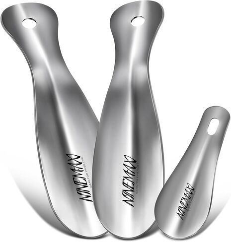 ناينماكس لبوق حذاء صغير معدني، 2 قرن حذاء للسفر مقاس 7.5 بوصة مع 1 قرن حذاء صغير للأطفال، مساعد حذاء فولاذي للرجال والنساء وكبار السن (عبوة من 3 قطع) in Kuwait