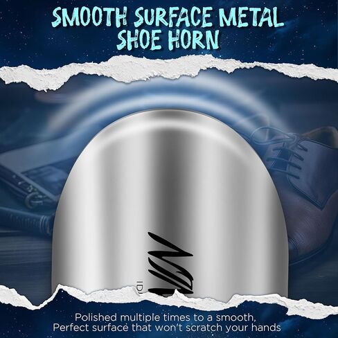 ناينماكس لبوق حذاء صغير معدني، 2 قرن حذاء للسفر مقاس 7.5 بوصة مع 1 قرن حذاء صغير للأطفال، مساعد حذاء فولاذي للرجال والنساء وكبار السن (عبوة من 3 قطع) in Kuwait