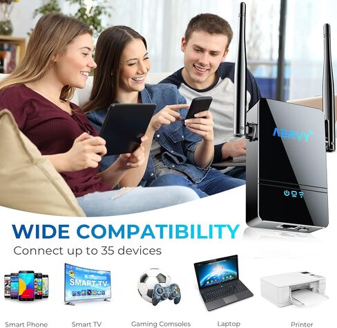 يغطي معزز إشارة موسع نطاق WiFi 2024 ما يصل إلى 9,980 قدمًا مربعًا، مضخم إنترنت طويل المدى مع منفذ إيثرنت، إعداد سهل بنقرة واحدة in Kuwait