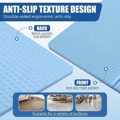 Drydiet 2 Pack Foldable Yoga Mat 4mm Thick 72 x 24 Inches Pilates Mat Foldable Easy to Carry to Class Beach Park Travel Picnics Folding Exercise Mat Portable Workout Mat for Home in Saudi Arabia