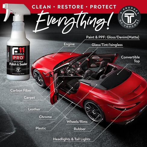 زجاجة رش وملمع وعازل لجميع الأسطح F11PRO من TopCoat F11PRO - طلاء السيراميك المائي الأكثر تقدمًا للسيارات والدراجات النارية والقوارب والمركبات الترفيهية والمزيد in Kuwait