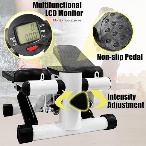 Sutekus Stair Stepper للتمارين، جهاز ستاير صغير بسعة وزن 330 رطل، معدات تمرين الجسم بالكامل مع شريط مقاومة وحصيرة أرضية in Saudi Arabia