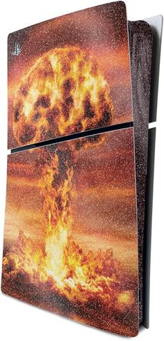 MightySkins Glossy Glitter Skin Compatible with Playstation 5 Slim Digital Edition Bundle - Fallout | Protective, Durable High-Gloss Glitter Finish | Easy to Apply | Made in The USA in Saudi Arabia